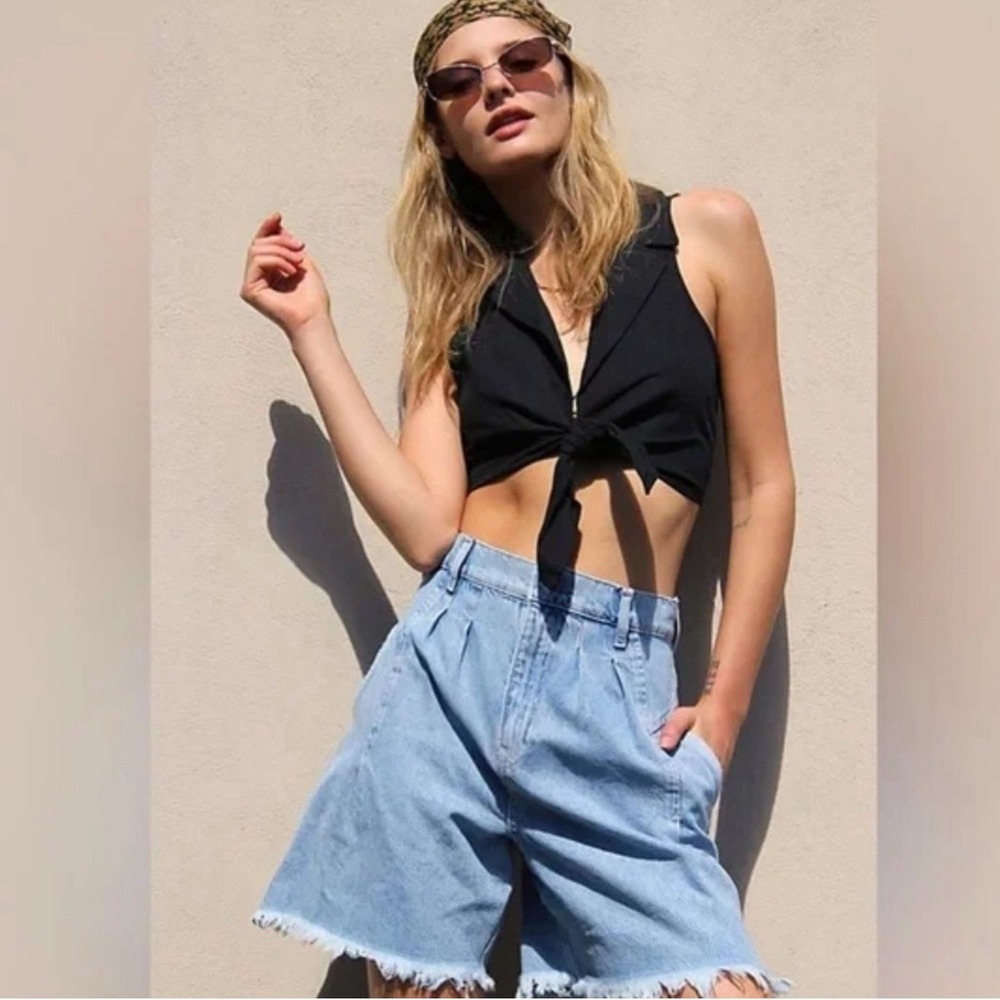 We The‎ Free People Culotte Venice Beach Denim Shorts Size 24